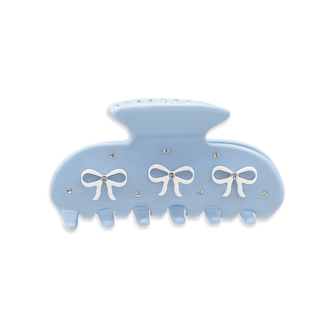 Bow Blue Small Hairclip