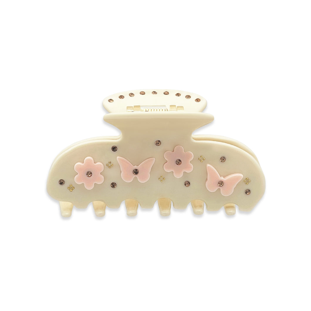 Butterfly Beige Small Hairclip