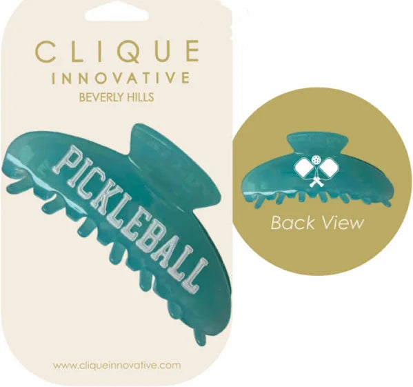 Pickelball Teal Large Hairclip